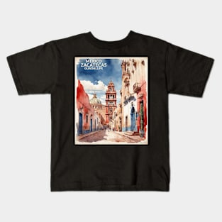 Guadalupe Zacatecas Mexico Vintage Tourism Travel Kids T-Shirt